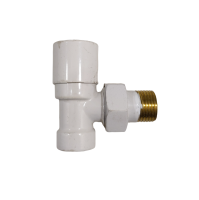 Клапан настроечный 12 угловой латунь (окрашен, белый)