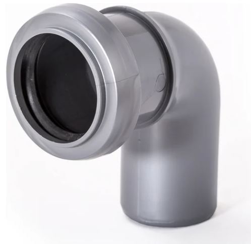 Отвод ПП D 040*87º Серый Lammin (230шт/упак)