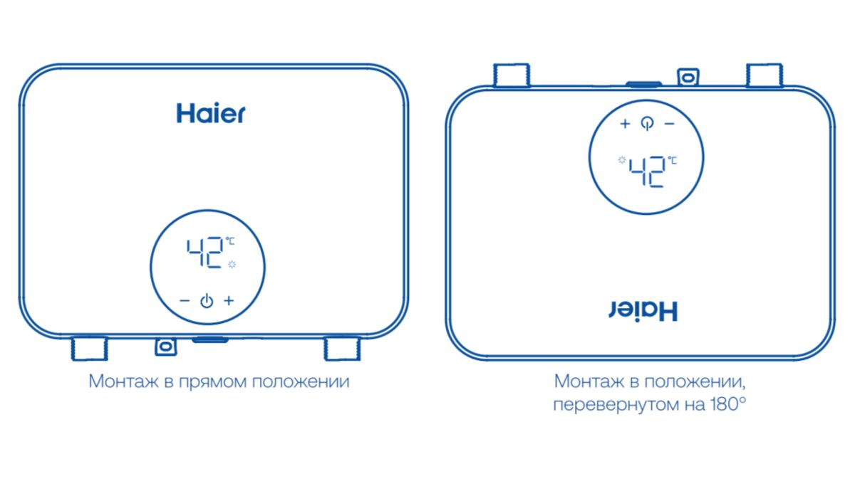 Водонагреватель электрический проточный Haier JET-EI6 5,7 кВт, 160*228*49, элек. управ.