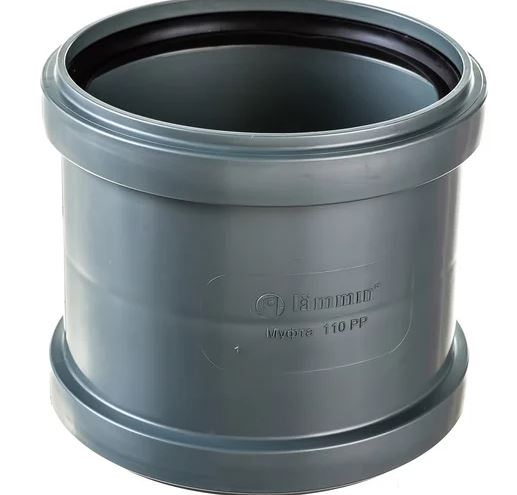 Муфта соединительная ПП D 110 Серая Lammin (72шт/упак)