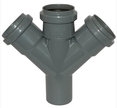Крестовина одноплоскостная ПП D 110/050/050*45º СИНИКОН Серая Стандарт (20шт/упак)