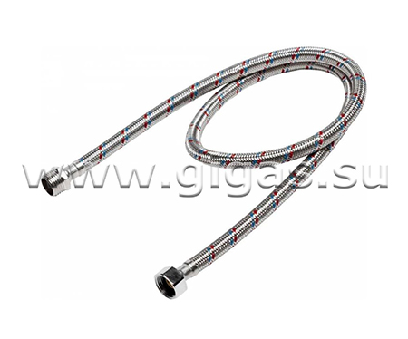 Гибкая подводка для воды 1/2"  80 см ВН-НР AQUALINE