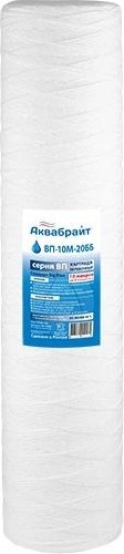 Картридж ВВ 20" 10 М веревочный пп (10 шт/уп) АКВАБРАЙТ, аналог: 140202010