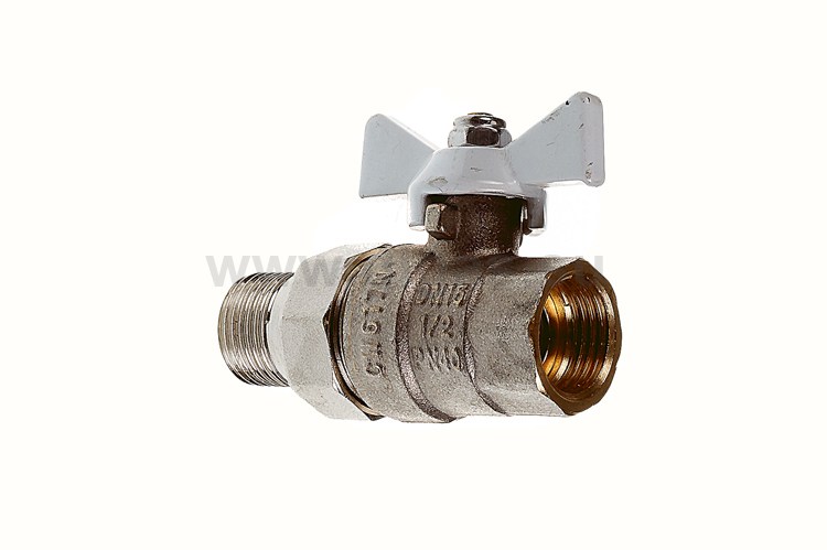 Кран шаровой с американкой 1/2'' ВН-НР белая бабочка BASE Valtec (уп.10/160)