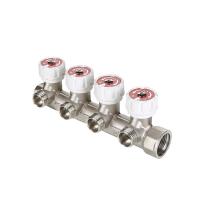 Коллектор с регул. вентилями, 34х4вых.12 нар.(на подающий трубопровод) Valtec