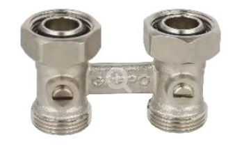 Узел нижнего подключения для радиатора прямой 3/4" х 3/4" EK шаровый GAPPO (10шт/уп)