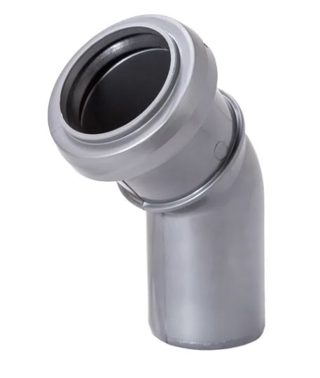 Отвод ПП D 040*87º Серый Lammin (230шт/упак)