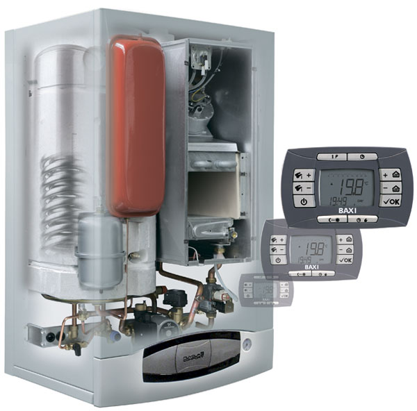 Котел настенный газовый Baxi NUVOLA-3 Comfort 280 i АТМО с бойлером на 60 л.