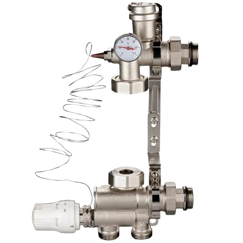 Насосно-смесительный узел, без насоса, монтажная длина насоса 130мм 1'' нижнее подключение Vieir