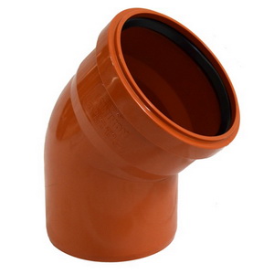 Отвод ПП D110*45° (Оранжевая) наружная Lammin (65 шт/уп)