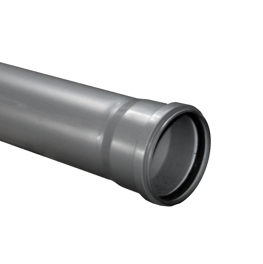 Труба ПП D 110 L 1000 СИНИКОН Серая Стандарт (30шт/упак)
