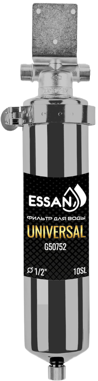 Колба фильтра из нержавейки ESSAN UNIVERSAL горячая и холодная вода 10SL, 1/2" Н (ПРЕМЬЕР)