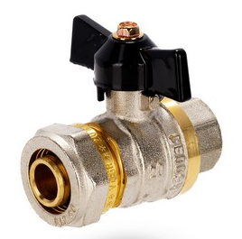 Кран шаровой с обжимным соединением 16х1/2" ВН ViEiR