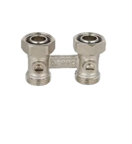 Узел нижнего подключения для радиатора прямой 3/4" х 3/4" EK шаровый GAPPO (10шт/уп)