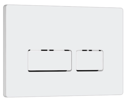 Кнопка смыва WAVE V1 универсальная БЕЛАЯ АБС прямоугольная	