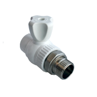 Кран шаровой для радиатора прямой D25 34 HP ПП LAMMIN (40 10)