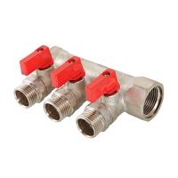 Коллектор с отсекающими кранами, 1х3вых.12 нар. VALTEC