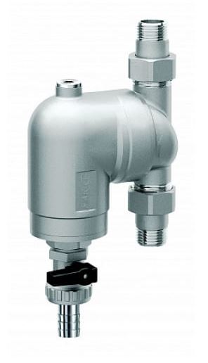 Фильтр 100мкм, под манометр, Max: 95 °C, 25 бар. Поворотное соединение 1/2" НР FAR