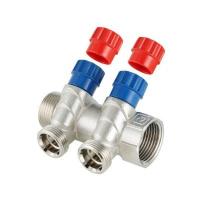 Коллектор с регул. вентилями, 1х2 вых. Евроконус 34 VALTEC