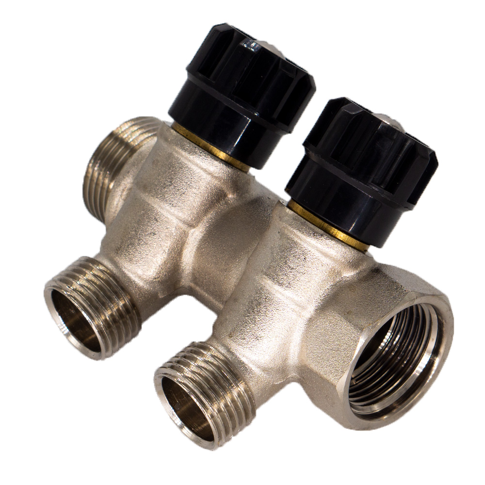 Коллектор с регул. вентилями, 1х3вых.1/2" нар. CTM
