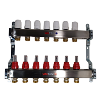 Коллекторная группа нерж. со встр. расх. в сборе, 1х7 вых. Евроконус 34VALTEC- IVAR