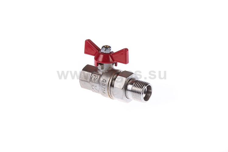 Кран шаровой с американкой 1 1/4" ВН-НР бабочка BASE Valtec (уп.4/36)