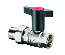 Кран шаровой с американкой 1" ВН-НР бабочка (удлиненный шток) Optibal OVENTROP