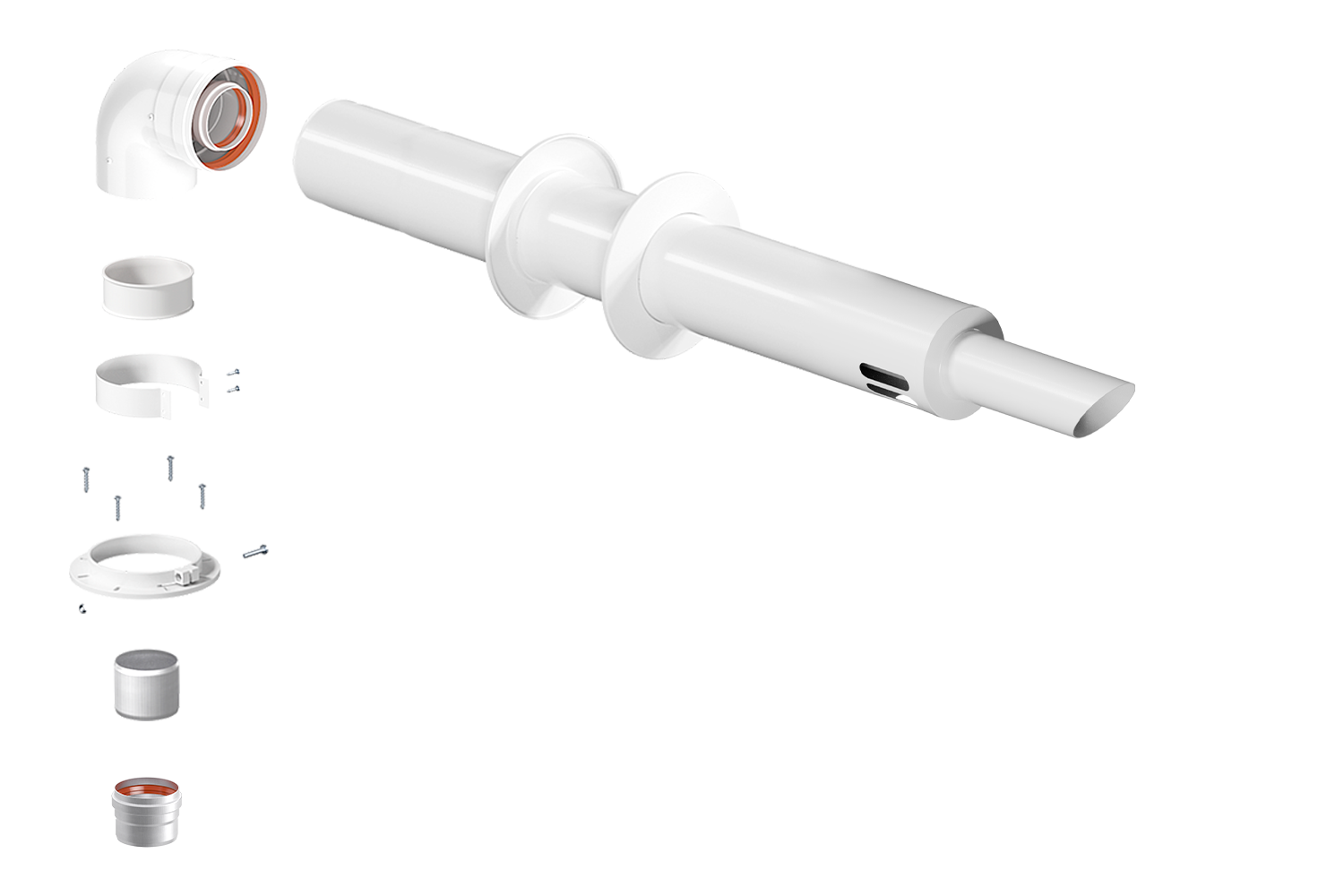 Комплект дымохода АНТИЛЕД 60/100 L750мм(раб.длина) универсальный (кроме Immergas) (труба режется )