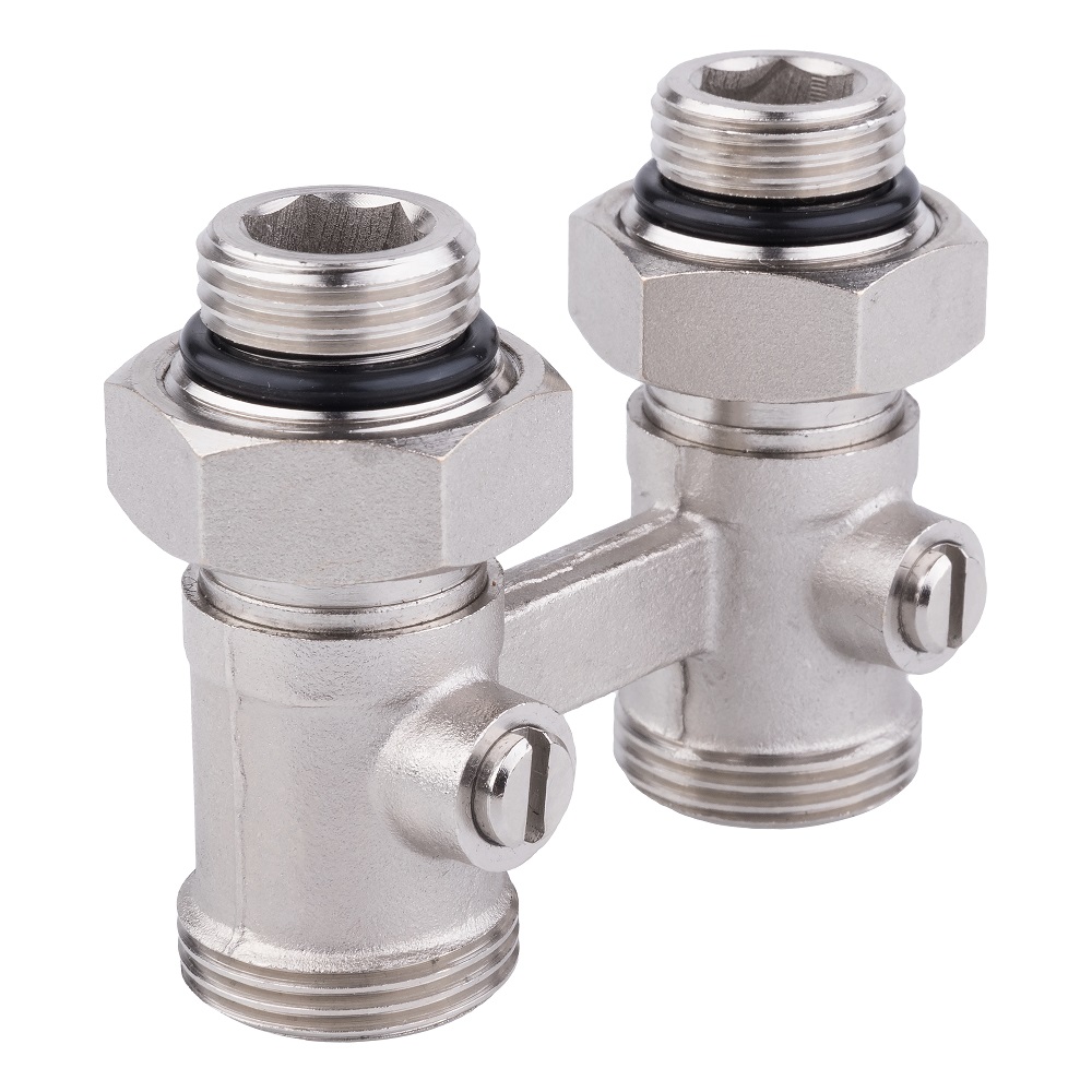 Узел нижнего подключения для радиатора прямой 1/2" х 3/4" EK шаровый AQUALINK