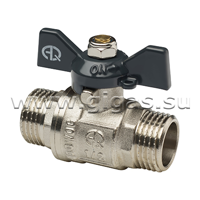 Кран шаровой 1" НР-НР бабочка AQUALINK (60/10 шт/уп)