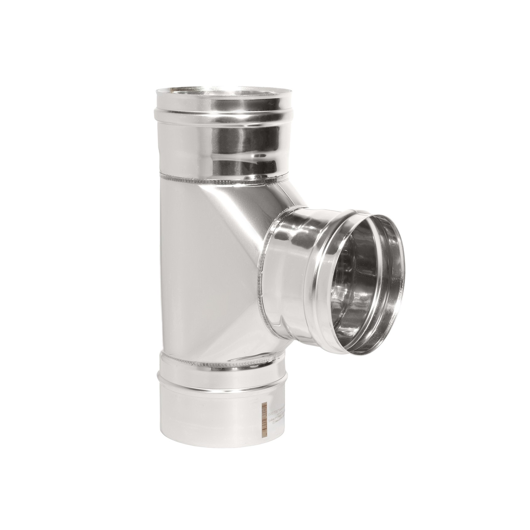 Тройник 87 гр. ТРМ(М)-Р D130 AISI 430 (0,5 мм) (по дыму) ТиС Врезка мама (уп 4)