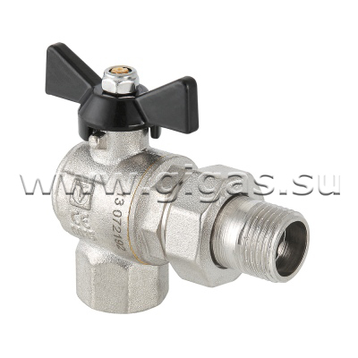 Кран шаровой угловой с американкой 3/4" ВН-НР бабочка PERFECT (усиленный) Valtec 