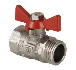 Кран шаровой 3/4" ВН-НР бабочка COMPACT (облегченный) Valtec (уп.12/192)