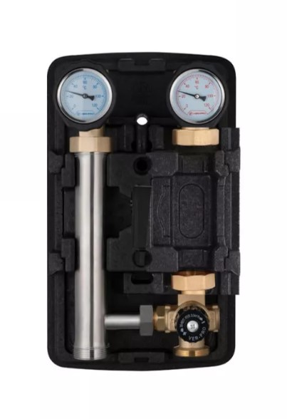 Насосная группа из нерж. стали с четырехходовым смесительным клапаном 1 1/2"x 1" (без насоса) Vieir