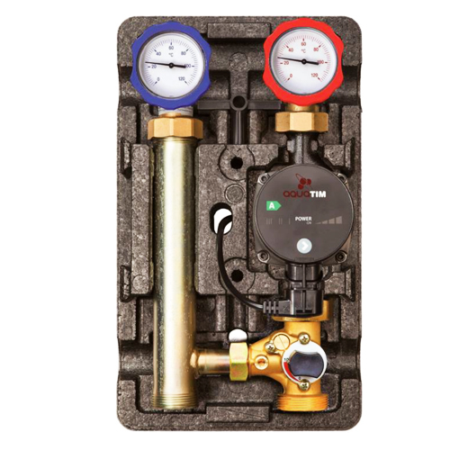 Насосная группа быстрого монтажа с 3-ходовым смесит. клапаном  Zeissler (без насоса) TIM