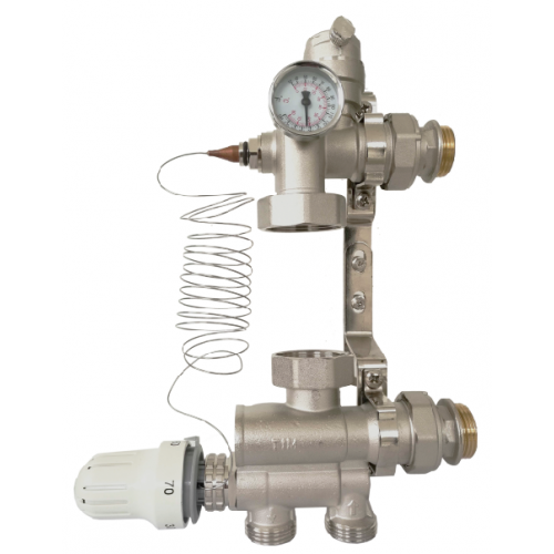 Насосно-смесительный узел (в компл/ термоголовка, термометр, датчик тем-ы) 130мм TIM 1 1/2 дюйма