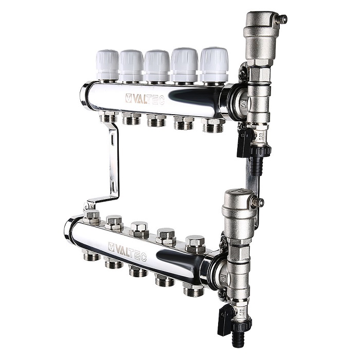 Коллекторная группа нерж.1"х6 вых. Евроконус 3/4" VALTEC
