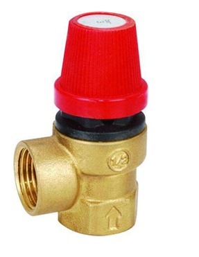 Клапан предохранительный 1/2"х1/2" ВН-ВН 1.5 бар красный ViEiR (100/10шт)