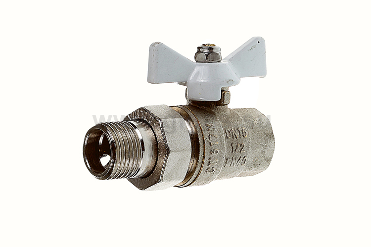 Кран шаровой с американкой 1/2'' ВН-НР белая бабочка BASE ГОСТ Valtec (уп.10/160)