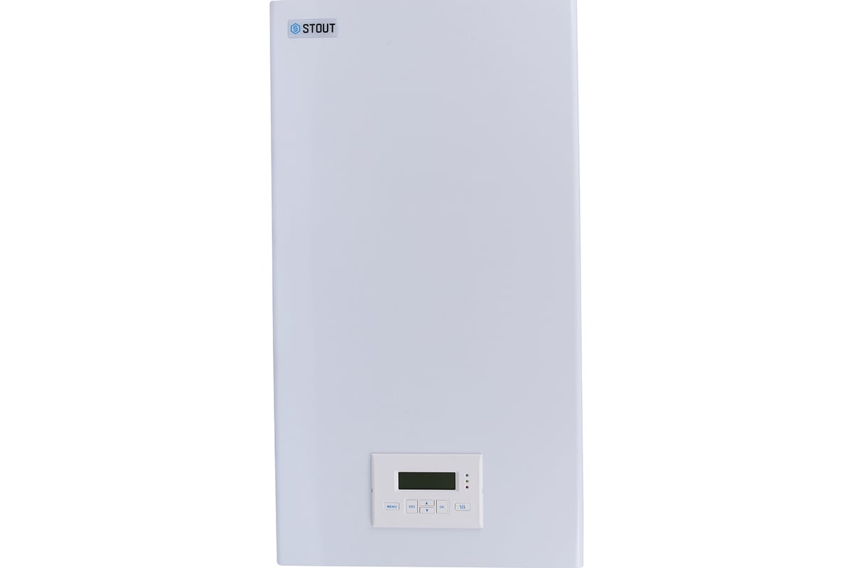 Котел Электрический 9 кВТ STOUT PLUS 1к настенный 220/380В ( OpenTherm, Wi-Fi, Алиса)