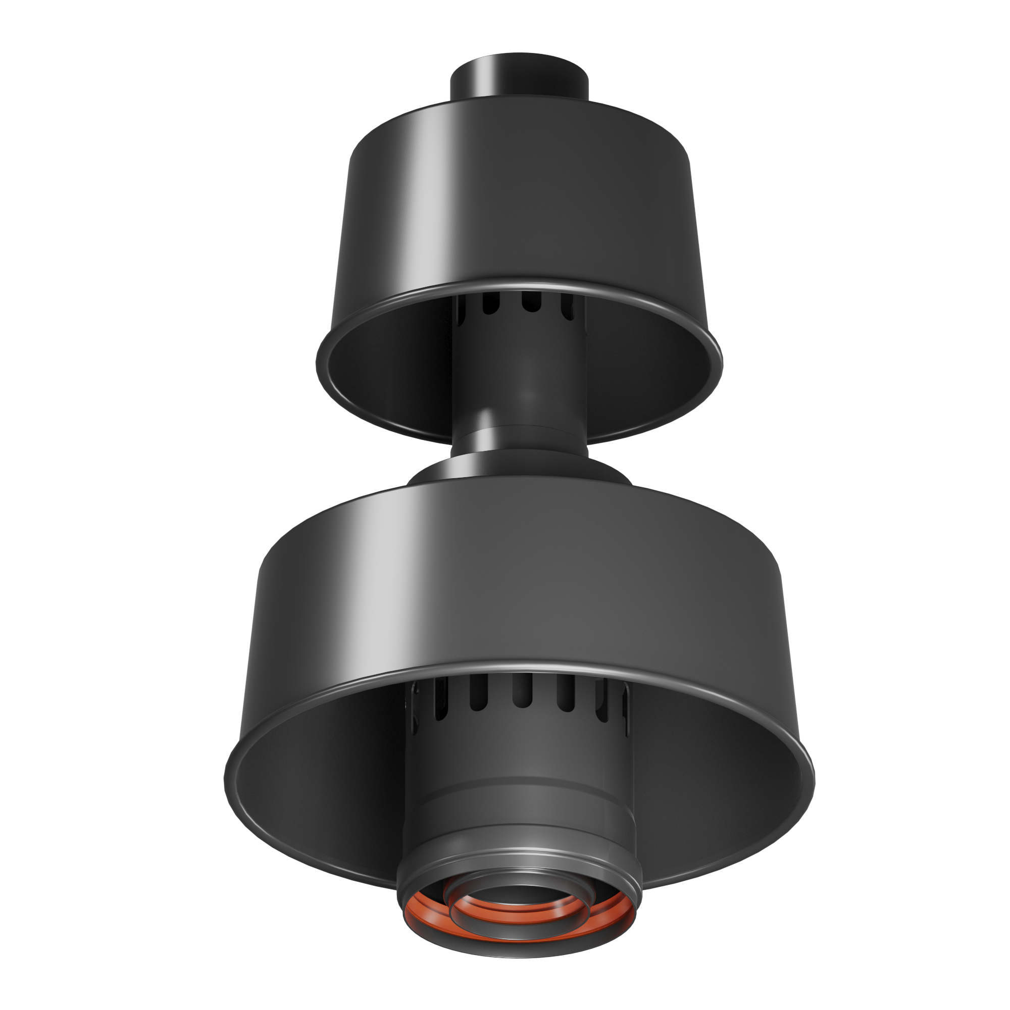 Оголовок с ветрозащитой D 60/100 черный KRATS 