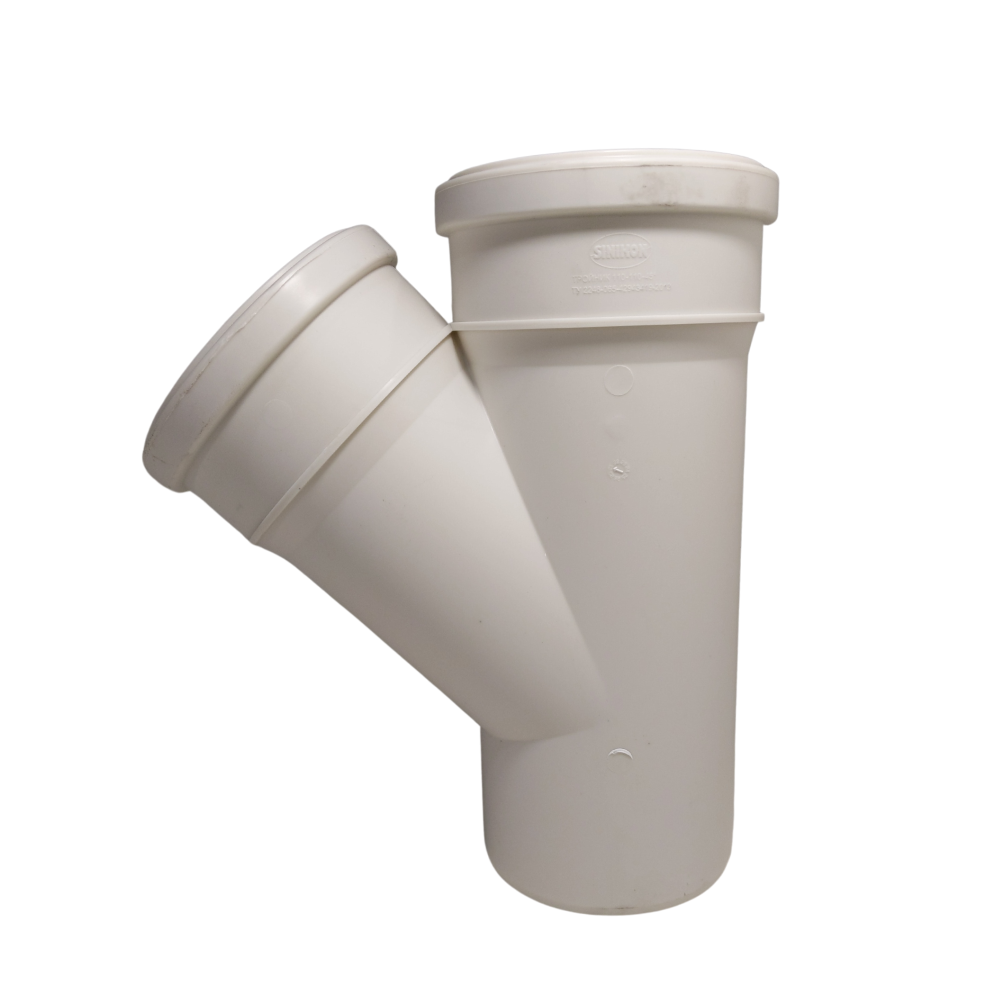 Тройник ПП D 110/110*45º СИНИКОН Белая Комфорт (12шт/упак)