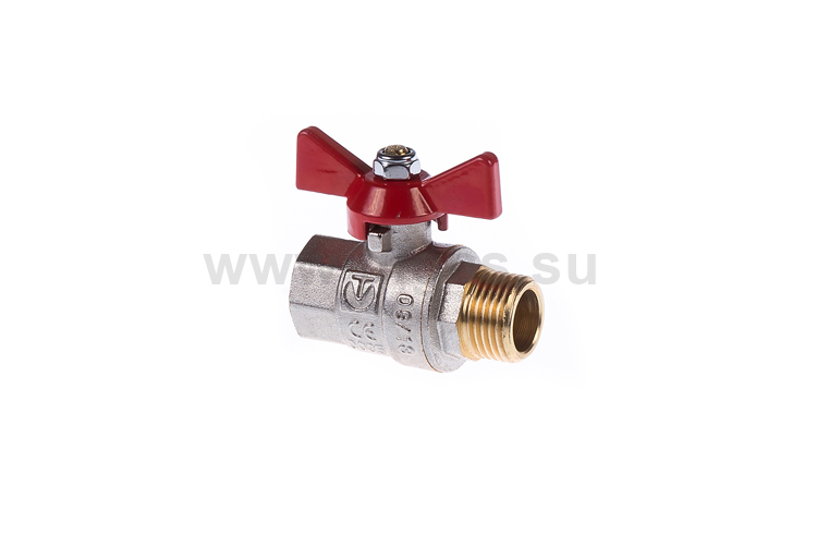 Кран шаровой 3/4" ВН-НР бабочка BASE Valtec (уп.10/120)