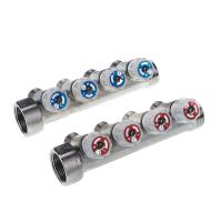 Коллектор с регул. вентилями, 1х4вых.12 нар. Sibio (XF25415 (4))