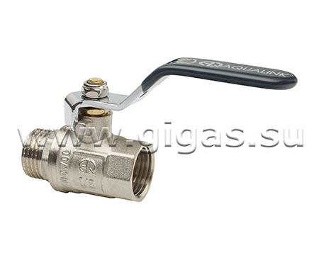 Кран шаровой 1/2'' ВН-НР рычаг AQUALINK (120/10 шт/уп)