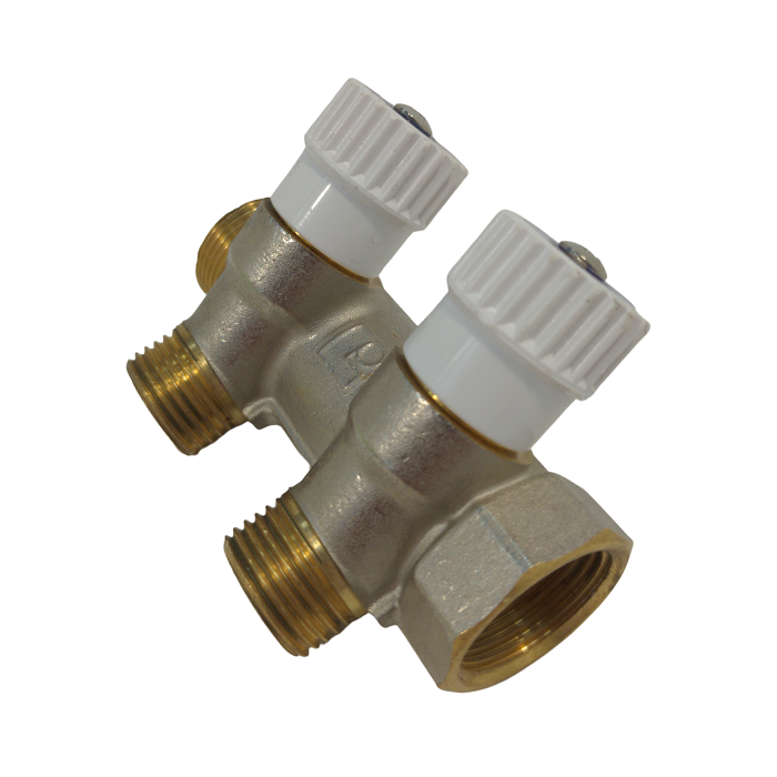 Коллектор с регул. вентилями, 1х2вых.1/2" нар. Sibio (XF25415 (2))