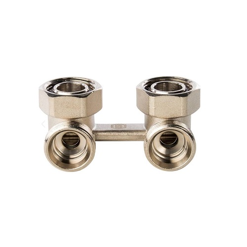 Узел нижнего подключения для радиатора угловой 3/4" х 3/4" EK шаровый STOUT
