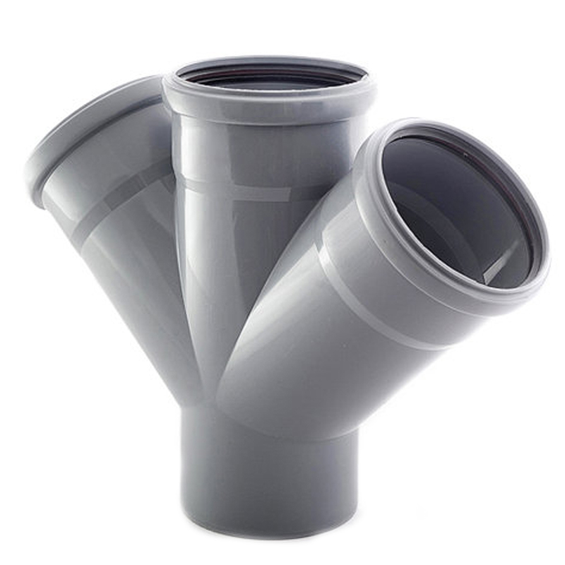 Крестовина одноплоскостная ПП D 110/110/110*45º СИНИКОН Серая (9шт/упак)