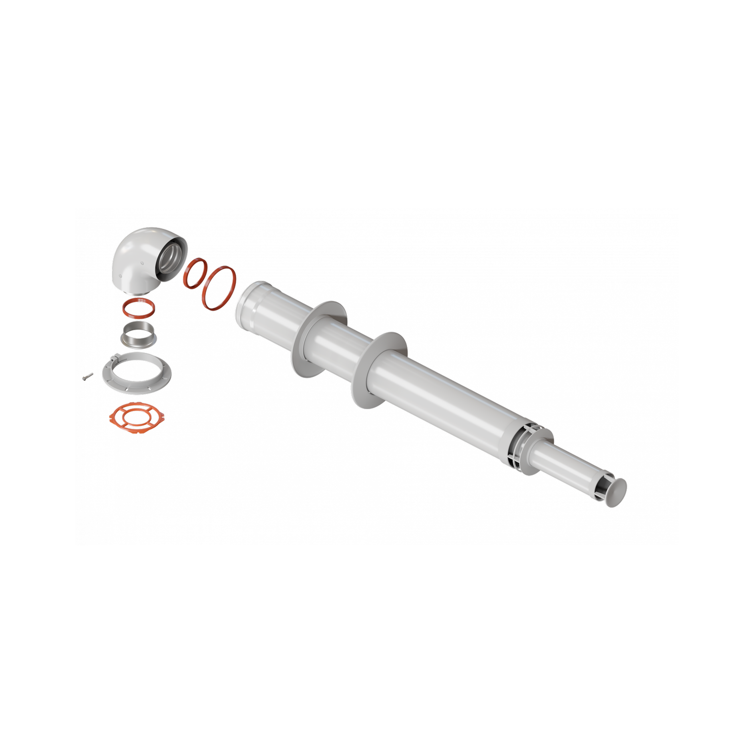 Комплект дымохода СТАНДАРТ D60/100 L900 мм (рабочая длина 700мм) (Ferroli)