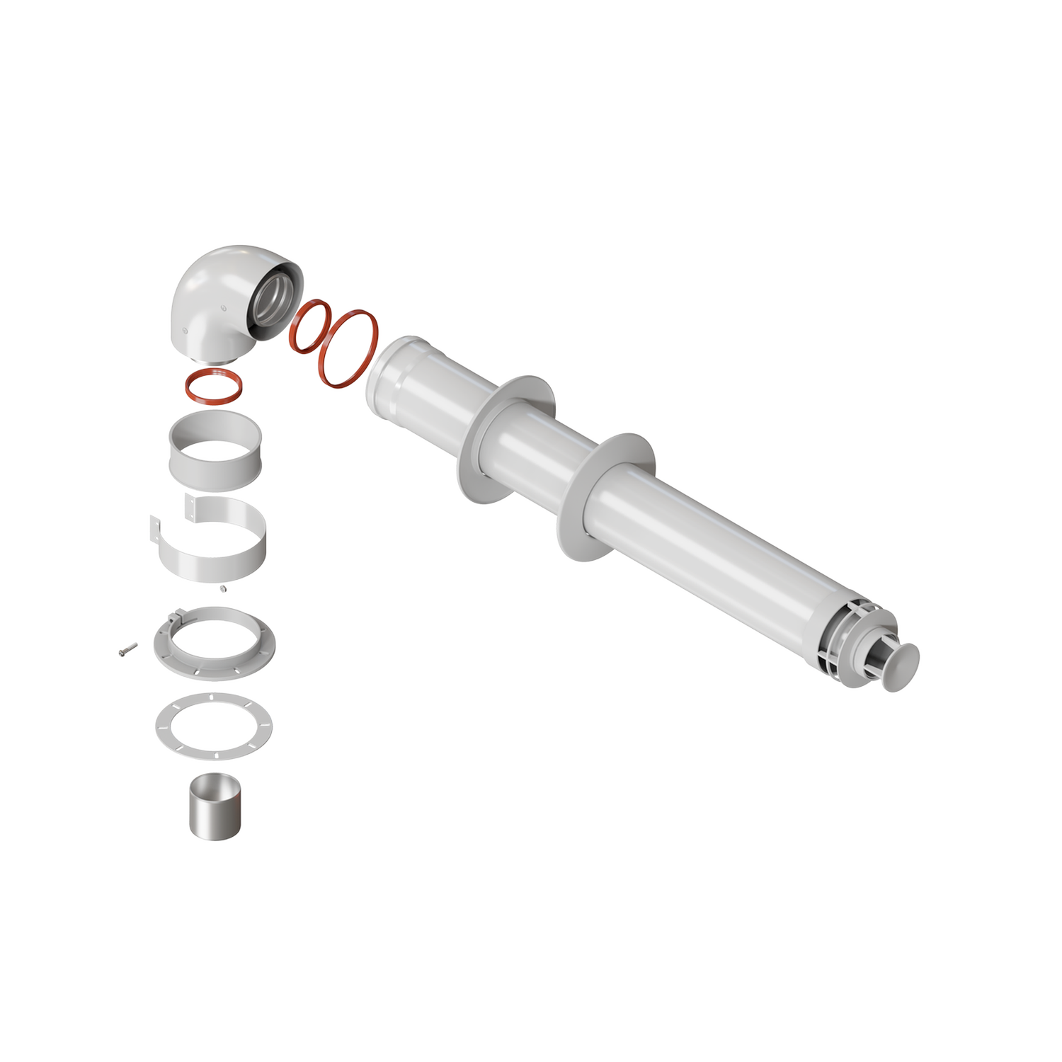 Комплект дымохода СТАНДАРТ УНИВЕРСАЛ D60/100 L900 мм (рабочая длина 700мм) (кроме Immergas) KRATS